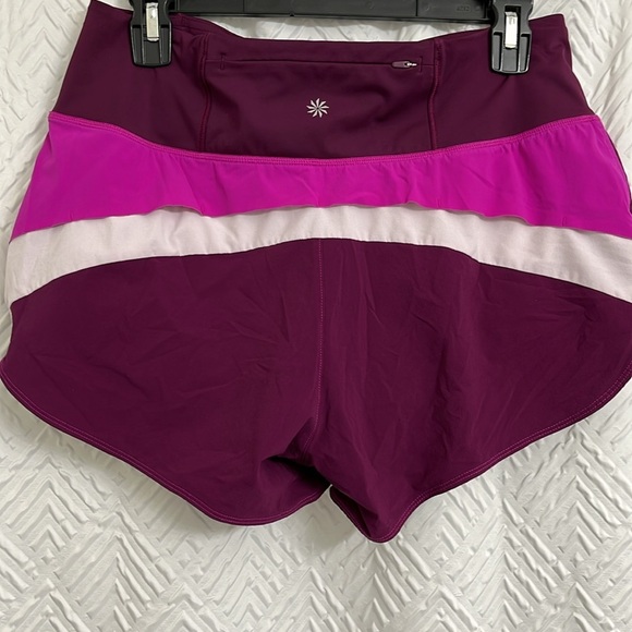 Athleta Running Free Colorblock 3.5” Shorts Electric Fuchsia Size Small - Picture 4 of 8